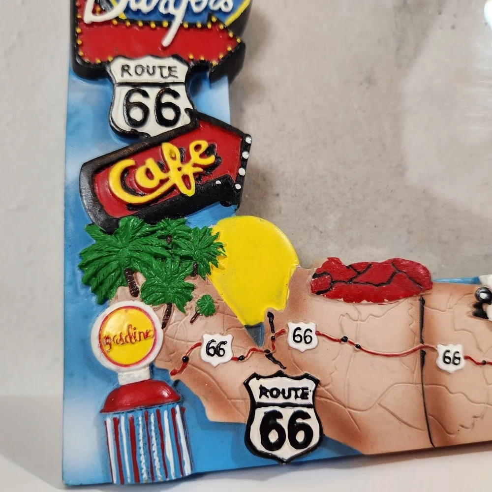 Route 66 Main Street of America 3D Resin Picture Frame 4x6 Photo Wall Tabletop